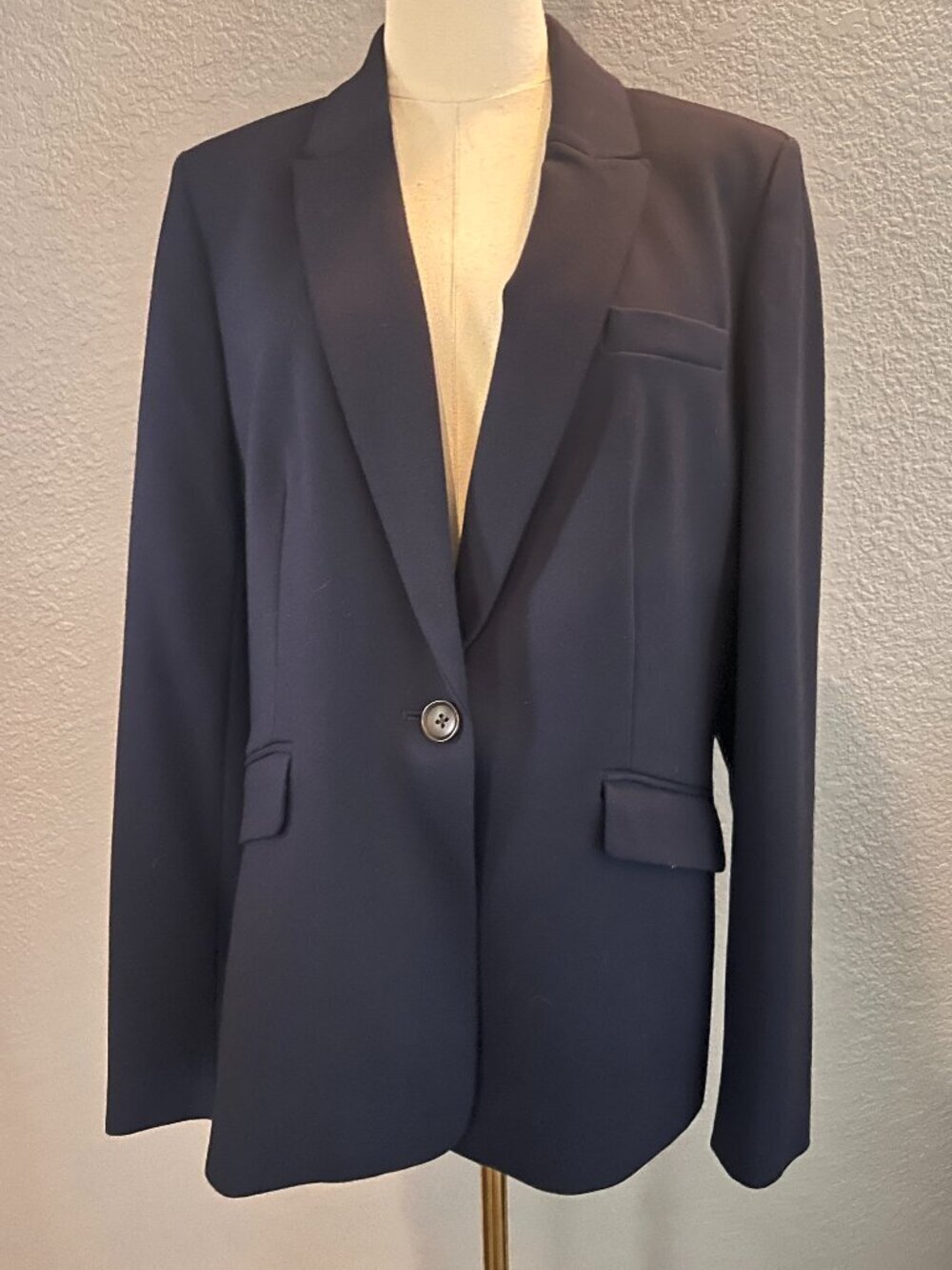 BODEN CLASSIC MINIMALIST MENSWEAR TAILORED NAVY BLAZER JACKET POLKA DOT LINED 12